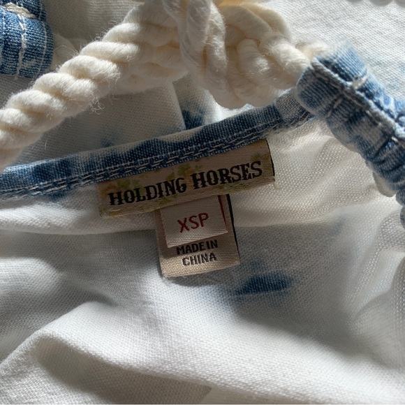 Anthropologie Holding Horses Chambray Tie Dye Swing Dress - Picture 14 of 15